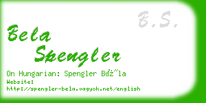 bela spengler business card